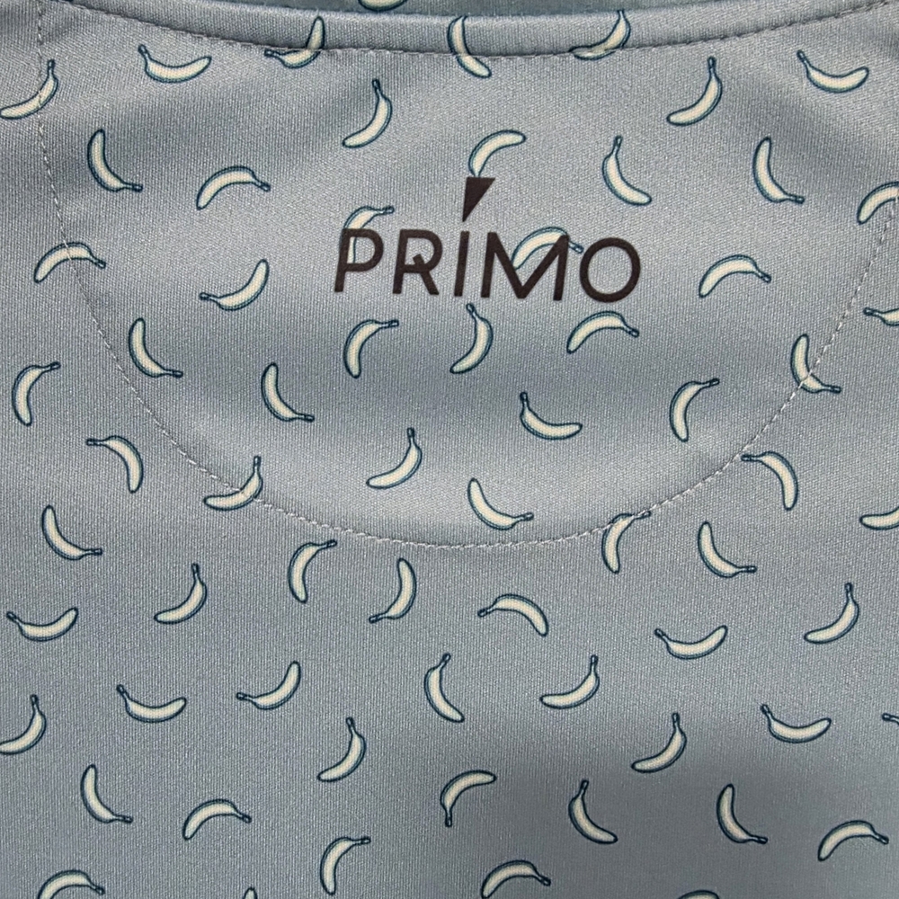 PRIMO Men's Teal Short-Sleeve Polo with Crescent Print - Picture 6 of 6